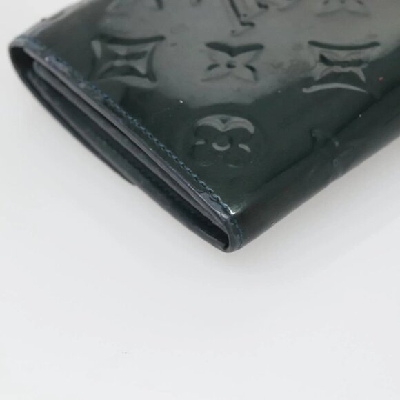 LOUIS VUITTON Vernis Portefeiulle Sarah Long Wallet Bluenuit M93667 Auth 141587 - Picture 3 of 16